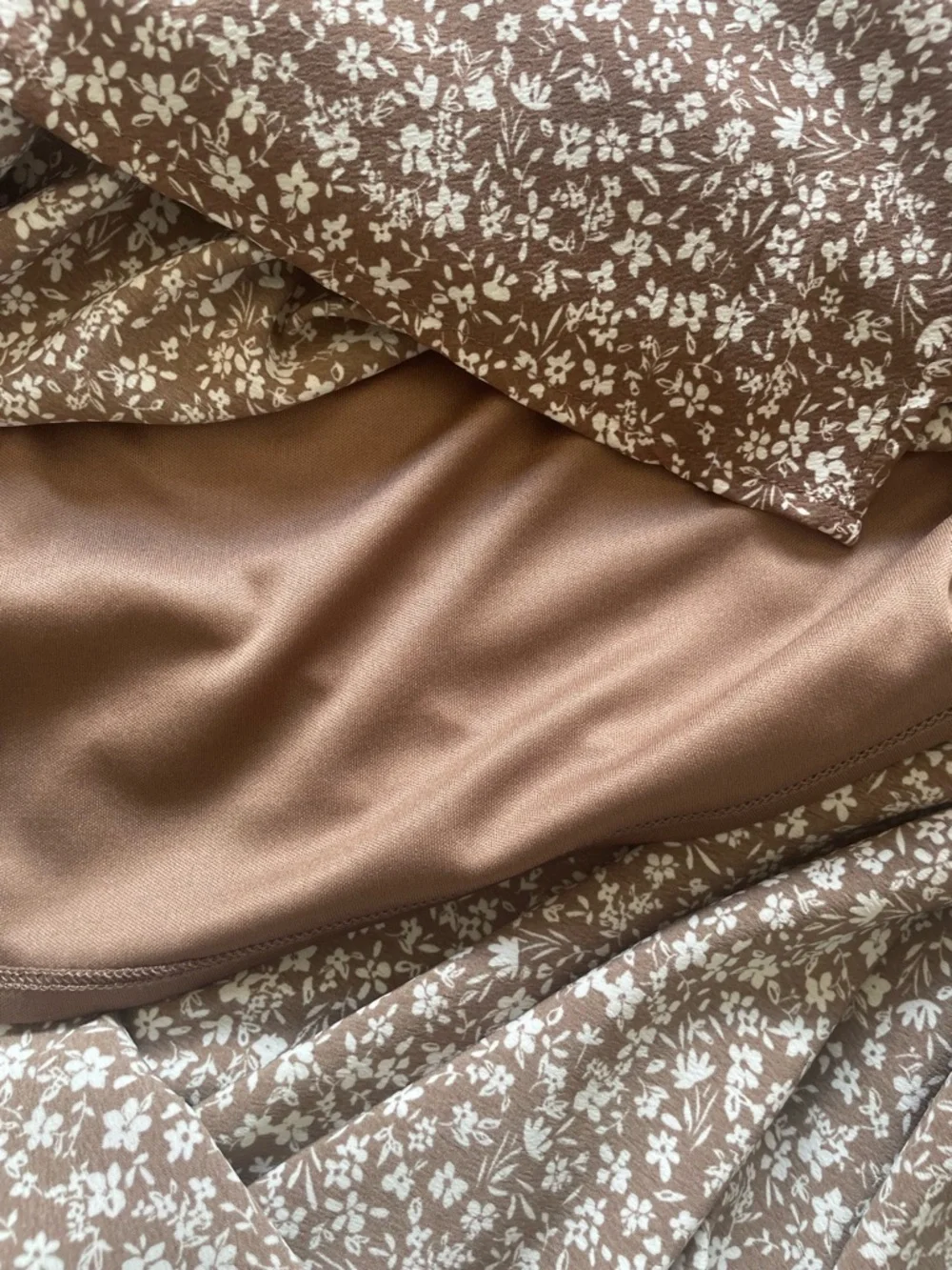 Altar’d State Floral A-Line Midi Skirt Small Brown White Lined Cottagecore - Picture 10 of 12